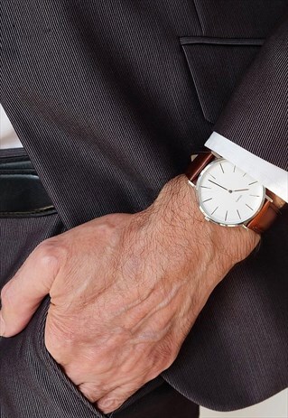 MINIMALIST WATCH BROWN LEATHER / IVORY WHITE