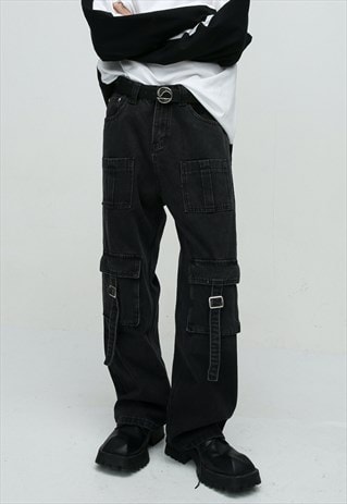 Men's Cargo jeans with multi-pocket design A VOL.2