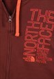 VINTAGE 90'S THE NORTH FACE HOODIE GRAPHIC FULL ZIP UP LONG