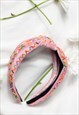 PINK SPRINKLE BEADED TWIST KNOT HEADBAND