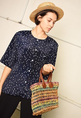 90'S RETRO MINIMALIST FESTIVAL PARIS CHIC BLOUSE TOP