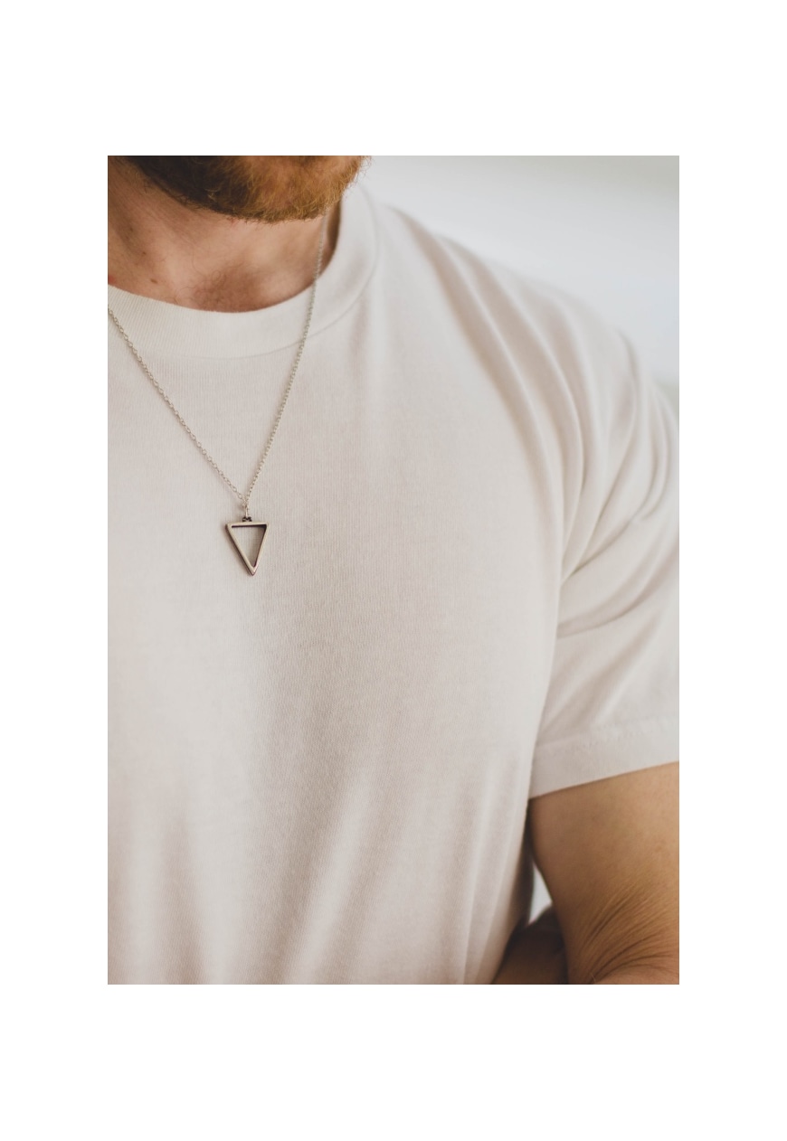M Men Style Sterling Silver Geometry Interlocking Triangle Pendant Necklace  Chain Sterling Silver Stainless Steel Pendant Price in India - Buy M Men  Style Sterling Silver Geometry Interlocking Triangle Pendant Necklace Chain