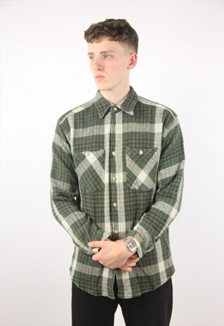 VINTAGE NAVAJO STYLE OLIVE GREEN SHIRT