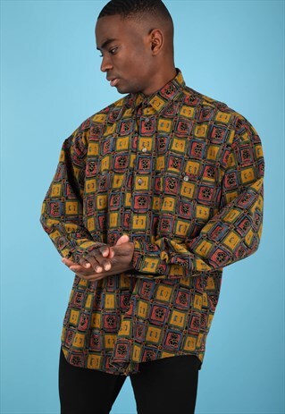 VINTAGE PATTERNED CORDUROY SHIRT NS30