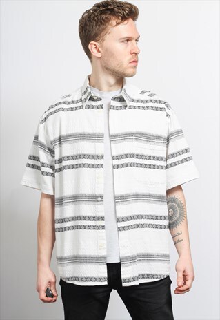 VINTAGE AZTEC PATTERNED SHIRT