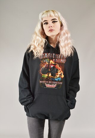 VINTAGE BAD BOYS RACING HOODIE BLACK