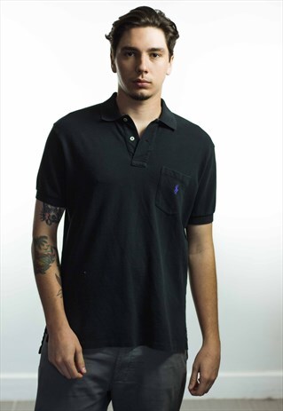 VINTAGE POLO RALPH LAUREN LOGO SHIRT 90S M 10.1