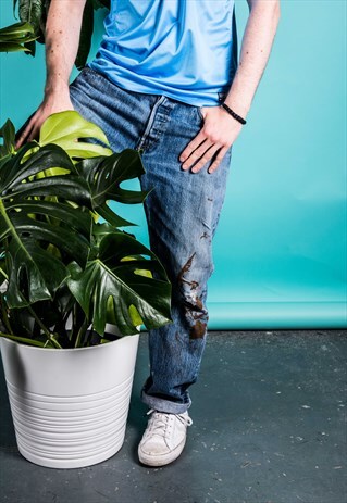 VINTAGE BLUE LEVI'S 501 PAINT JEANS