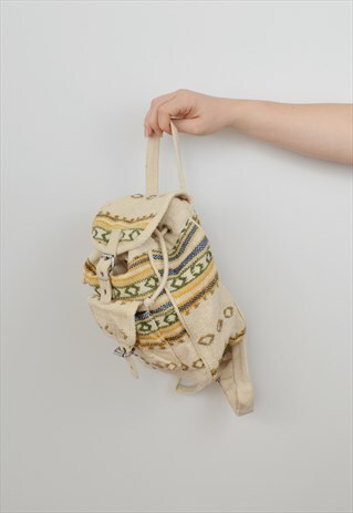 WOVEN COTTON BACKPACK