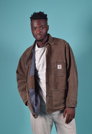 VINTAGE CARHARTT BROWN CANVAS JACKET