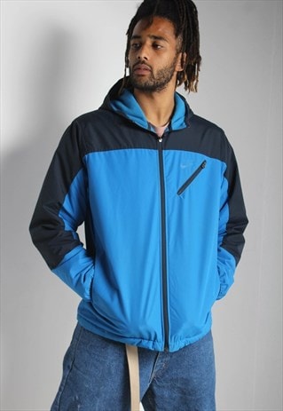 VINTAGE NIKE HOODIE TRACK JACKET BLUE