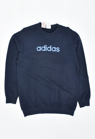 VINTAGE 90'S ADIDAS SWEATSHIRT JUMPER NAVY BLUE