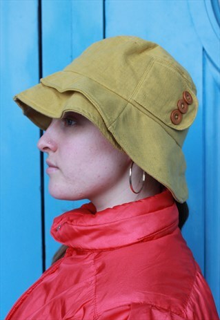 MUSTARD YELLOW FLOATY FESTIVAL SUMMER BUCKET HAT