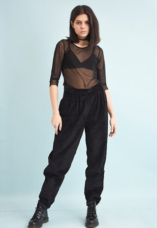 80'S RETRO REGULAR WAIST CORDUROY TROUSERS