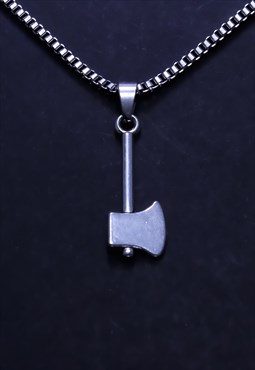 CRW Silver Axe Chain Necklace