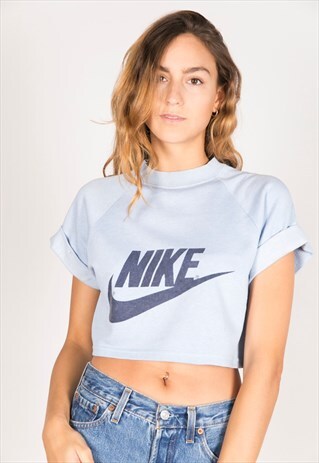 VINTAGE 90S USA CROP SWEATSHIRT/ R509