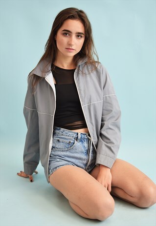 VINTAGE 90'S RETRO ATHLEISURE BOMBER JACKET TOP