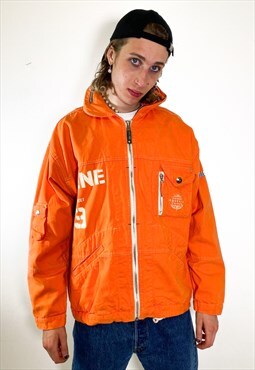 Vintage 90s ss94 denim orange jacket 