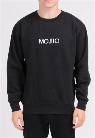 BLACK MOJITO SWEATSHIRT - EMBROIDERED