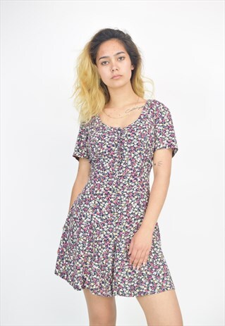 VINTAGE 90'S JAMIE BROOKE FLOWER PRINT PLAYSUIT