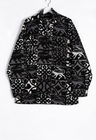 VINTAGE 80S FLEECE JACKET CRAZY PRINT AVELINAS / SP201651