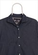 TOMMY HILFIGER 90'S BUTTON UP LONG SLEEVE SHIRT LARGE NAVY B