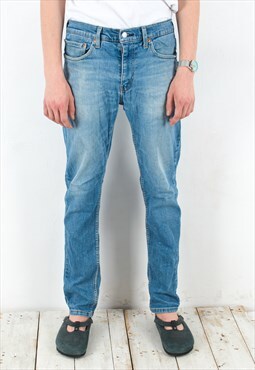 511 Vintage Men's W34 L32 Jeans Denim Pants Trousers Zip Up 