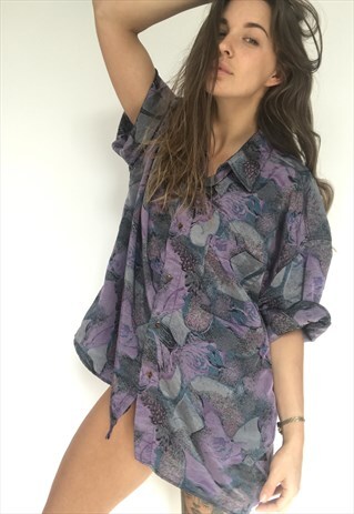 PATTERNED OVERSIZED RETRO VINTAGE UNISEX FESTIVAL SHIRT