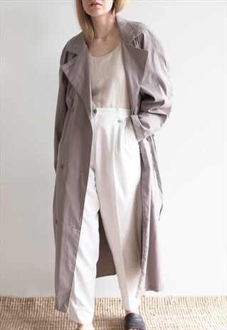 Vintage Neutral Trench Coat