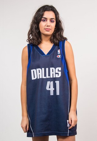 90'S VINTAGE CHAMPION NBA DALLAS MAVERICKS BASKETBALL JERSEY
