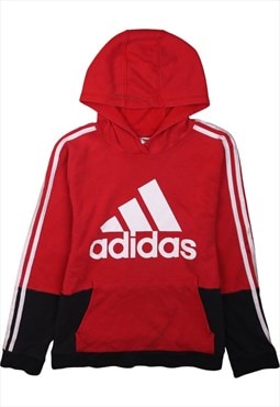 Adidas 90's Spellout Hoodie Large Red