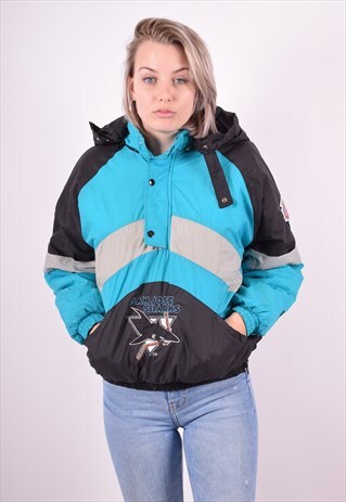 WOMENS VINTAGE PULLOVER JACKET LARGE MULTI 90'S