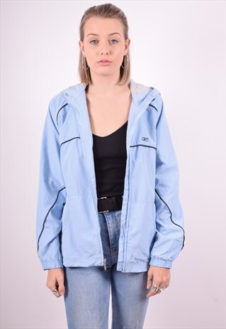 REEBOK WOMENS VINTAGE JACKET MEDIUM BLUE 90'S