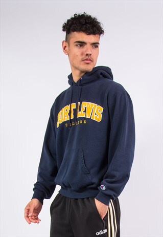 VINTAGE 90'S CHAMPION HOODIE SWEATSHIRT FORT LEWIS COLLEGE