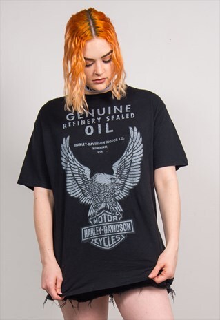 HARLEY-DAVIDSON VINTAGE 90'S BLACK BIKER T-SHIRT