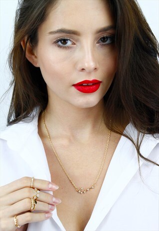 GOLD DIAMANTE 'CANCER' STAR CONSTELLATION CHAIN NECKLACE