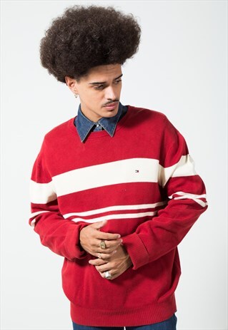 VINTAGE 80S TOMMY HILFIGER KNIT JUMPER / S472