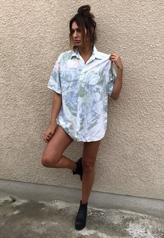 PATTERNED OVERSIZED RETRO VINTAGE UNISEX FESTIVAL SHIRT