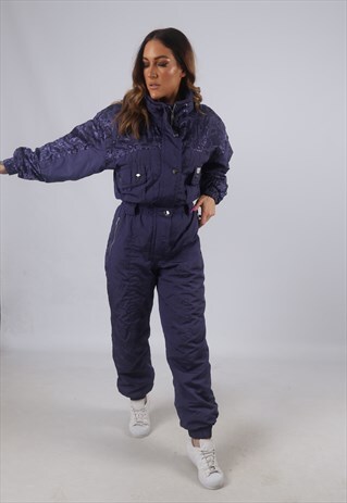 VINTAGE ETIREL FULL SKI SUIT SNOW SPORTS UK S 10 (K2Y)