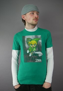 Vintage Zelda Graphic T-Shirt in Green