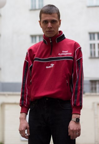 90S VINTAGE EASTERN EUROPE CHIC RAVE GOLF 1/4 ZIP SWEATSHIRT