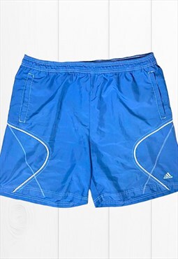 Vintage Adidas Blue & White Gym Swimshorts Size XL W36