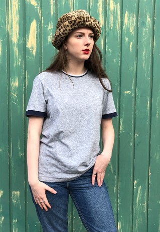 GREY FRED PERRY SHORT SLEEVE T-SHIRT