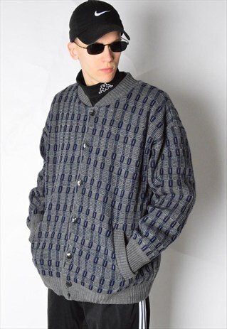 VINTAGE 90S GREY KNIT JACKET