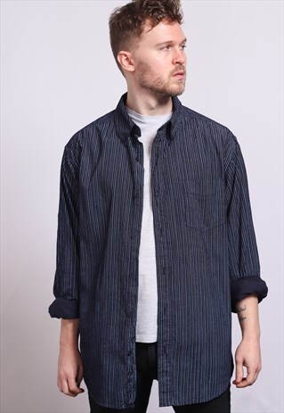 VINTAGE CORDUROY CORD STRIPED SHIRT