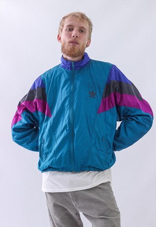 VINTAGE MENS ADIDAS LOGO TRACK SUIT WINDBREAKER JACKET