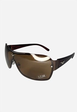 Vintage Y2k Sunglasses Visor 2000s Rimless Deadstock Large