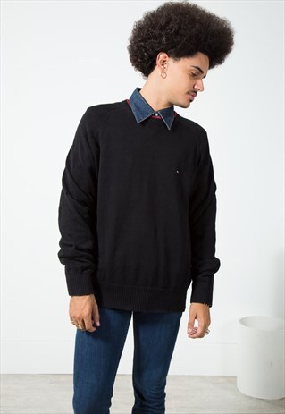 ON SALE VINTAGE 80S TOMMY HILFIGER KNITWEAR JUMPER / S0466