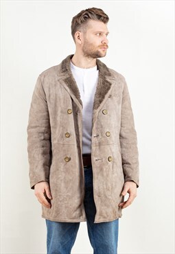 Vintage 70's Grey Sheepskin Coat