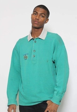 VINTAGE SERGIO TACCHINI BUTTON UP SWEATSHIRT